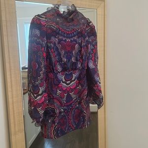 NWT Saloni patterned long-sleeve mini